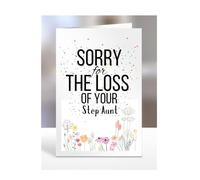 Sorry for your loss Step Aunt card gifts, men, women, presents for Christmas, female, male, I am, I'm, so, Sympathy, Bereavement, Condolence, Funeral, A5-180_188