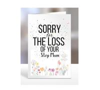 Sorry for your loss Step Mum card gifts, men, women, presents for Christmas, female, male, I am, I'm, so, Sympathy, Bereavement, Condolence, Funeral, A5-180_196
