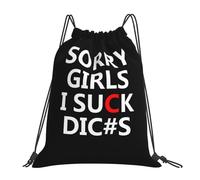 Sorry Girls I Suck Dick Pride Flag Men Women String Backpack Adjustable Swimming Bag Durable Gym Sack For Climbing Picnic Yoga