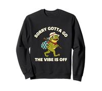 Sorry Gotta Go The Vibe Is Off Retro Frog Sweatshirt