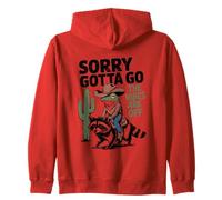 Sorry Gotta Go The Vibes Are Off Cowboy Zip Hoodie