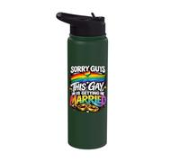 Sorry Guys This Gay is Getting Married Gay Wedding Pride Stainless Steel Insulated Water Bottle