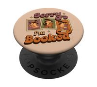 Sorry I am Booked Ghost Reading Book Lover Teacher Halloween PopSockets Adhesive PopGrip