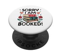 Sorry i am booked Reading Floral Bookish Bliss for Readers PopSockets Adhesive PopGrip