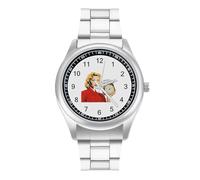 Sorry, I Am Late Quartz Watch Stainless Steel Wrist Watches for Men Women Easy to Read