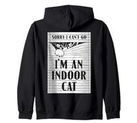 Sorry I Can’t Go I’m An Indoor Cat Lover Introvert Quote Zip Hoodie