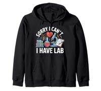 Sorry I Can’t I Have Lab Funny Pre Med Student Science Gifts Zip Hoodie