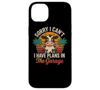 Sorry I Can’t I Have Plans In The Garage Cow Shirt Case for iPhone 14 Plus
