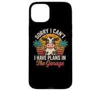 Sorry I Can’t I Have Plans In The Garage Cow Shirt Case for iPhone 15 Plus