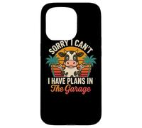 Sorry I Can’t I Have Plans In The Garage Cow Shirt Case for iPhone 15 Pro