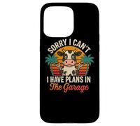Sorry I Can’t I Have Plans In The Garage Cow Shirt Case for iPhone 15 Pro Max