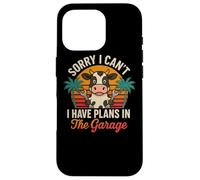 Sorry I Can’t I Have Plans In The Garage Cow Shirt Case for iPhone 16 Pro