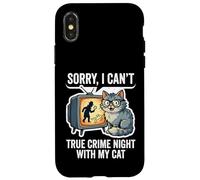 Sorry I Can’t True Crime Night With My Cat Case for iPhone X/XS