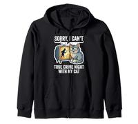 Sorry I Can’t True Crime Night With My Cat Zip Hoodie
