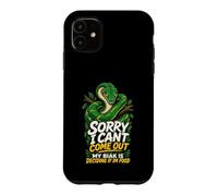 Sorry I Can't Come Out Biak Python Snake Humor Case for iPhone 11