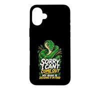 Sorry I Can't Come Out Biak Python Snake Humor Case for iPhone 16 Plus