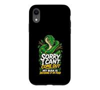 Sorry I Can't Come Out Biak Python Snake Humor Case for iPhone XR