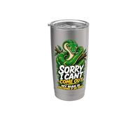 Sorry I Can't Come Out Biak Python Snake Humor Stainless Steel Insulated Tumbler