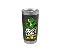 Sorry I Can't Come Out Biak Python Snake Humor Stainless Steel Insulated Tumbler