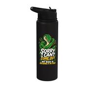 Sorry I Can't Come Out Biak Python Snake Humor Stainless Steel Insulated Water Bottle