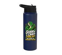 Sorry I Can't Come Out Biak Python Snake Humor Stainless Steel Insulated Water Bottle