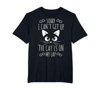 Sorry I Can't Get Up The Cat is On My Lap - Funny Cat T-Shirt, Men's Big and Tall, Black, 2X Tall