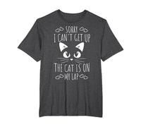 Sorry I Can't Get Up The Cat is On My Lap - Funny Cat T-Shirt, Men's Big and Tall, Dark Heather Grey, 2X Tall