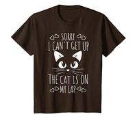 Sorry I Can't Get Up The Cat is On My Lap - Funny Cat T-Shirt, Youth, Brown, 2T