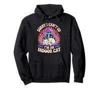 Sorry I Cant Go Im An Indoor Cat Homebodies Introverts Pullover Hoodie