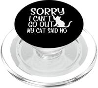 Sorry I Can't Go Out My Cat Said No Cat Grandpa PopSockets PopGrip for MagSafe