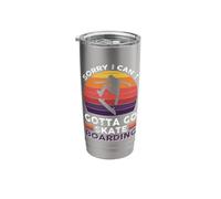 Sorry I Can't Gotta go Skateboarding Stainless Steel Insulated Tumbler