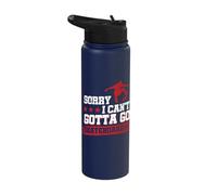 Sorry I Can't Gotta go Skateboarding Stainless Steel Insulated Water Bottle