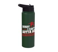 Sorry I Can't Gotta go Skateboarding Stainless Steel Insulated Water Bottle