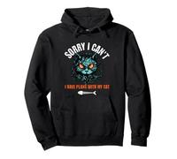 Sorry I Can't Have Plans With My Cats Spooky Goth Aesthetic Pullover Hoodie