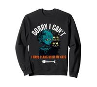 Sorry I Can't Have Plans With My Cats Spooky Goth Aesthetic Sweatshirt