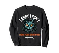 Sorry I Can't Have Plans With My Cats Spooky Goth Aesthetic Sweatshirt
