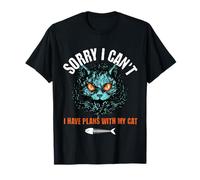 Sorry I Can't Have Plans with My Cats Spooky Goth Aesthetic T-Shirt