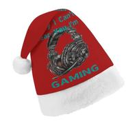 Sorry I Can't Hear You I Am Gaming Funny Christmas Hat Unisex Santa Hats Holiday Xmas Cap Classic for New Year Party Decor
