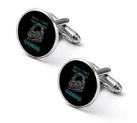 Sorry I Can't Hear You I Am Gaming Mens Classic Cufflinks Custom Shirt Cuff Links Jewelry Accessories for Business Wedding 0.7" 0.8"