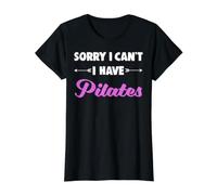 Sorry I Can't I Have Pilates Value Graphic T-Shirt, Women, Black, M