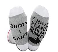 Sorry I Can't I Have Plans With My Bunny Socks Cute Adorable Easter Rabbit Funny Pet Lover Present (Plans With My Bunny EU)