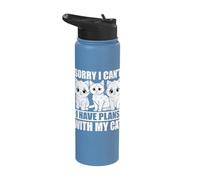 Sorry I Can't I Have Plans with My Cat Stainless Steel Insulated Water Bottle