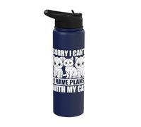 Sorry I Can't I Have Plans with My Cat Stainless Steel Insulated Water Bottle