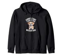Sorry I Cant I Have Plans With My Dog Funny Puppy Zip Hoodie