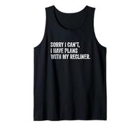 Sorry I Can't I Have Plans with My Recliner Chair Funny Lazy Tank Top