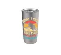 Sorry I Can't I Have Plans with My Turntable Retro DJ Stainless Steel Insulated Tumbler