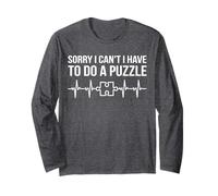 Sorry I Can't I Have To Do A Puzzle Heartbeat Long Sleeve T-Shirt
