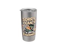 Sorry I Can't I'm Going Fishing Angler Stainless Steel Insulated Tumbler