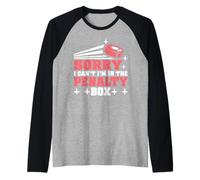 Sorry I Can't I'm in The Penalty Box Hockey Player - Raglan Baseball Tee