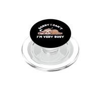 Sorry I Can't I'm Very Busy - Coffee, Sleep & Sloth Lovers PopSockets PopGrip for MagSafe